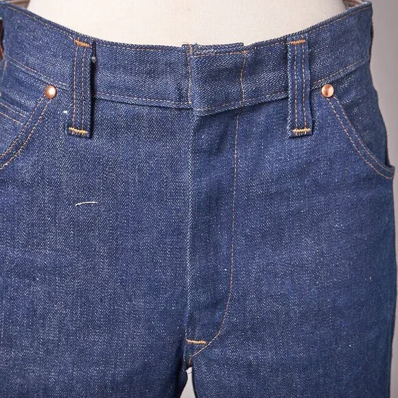 1970s Deadstock Flared Leg Dickies Blue Jeans Denim Pants